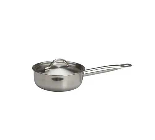 Сотейник  0,8 л. нерж. d=15,5 см. h=5,5 см. с крышк. тройное дно (индукция) MGsteel /1/10/