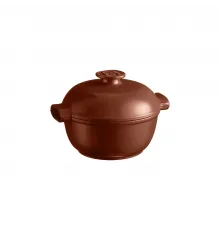 Кастрюля  2,0 л. d=22,5 см. h=18 см. с крышкой (индукция) коричневая керам Emile Henry /1/