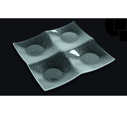 Менажница 4-х секц. 200*200 мм. стекло 3D /1/10/