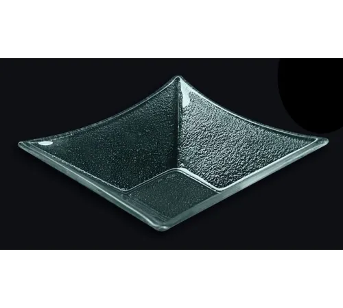 Салатник квадр. 130*130 мм. h=35 мм. прозр. стекло 3D /1/16/ АКЦИЯ