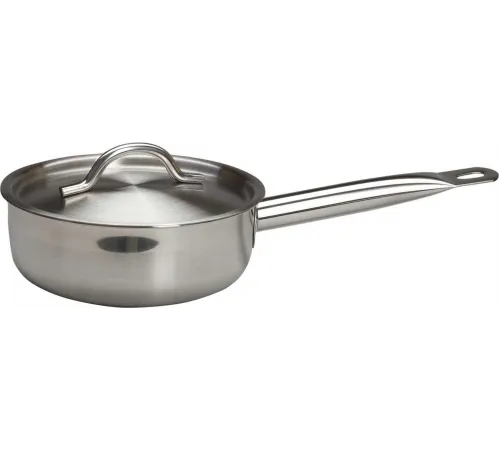 Сотейник  1,6 л. нерж. d=19,5 см. h=6,5 см. с крышк. тройное дно (индукция) MGsteel /1/10/