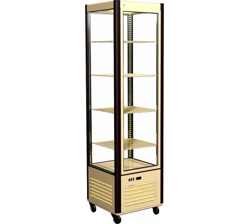 Витрина кондитерская  575*600*1850 мм. бежево-коричневая Carboma R400C /1/