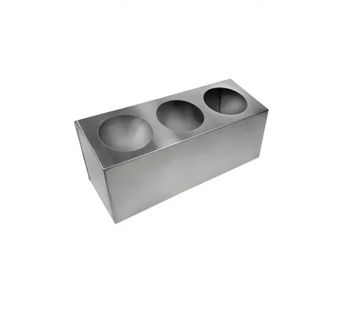 Емкость для столовых приборов 3 стакана 38,5*15,8*17,3 см. нерж. MGsteel /1/6/