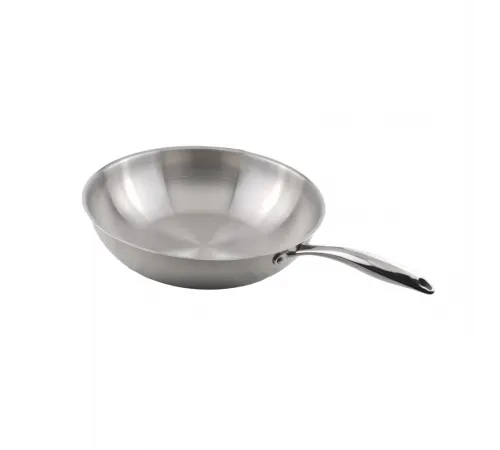 Сковорода Wok d=30 см. h=9 см. нерж. (индукция) MGsteel /1/