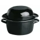 Кастрюля  0,8 л. нерж. d=13,5 см. h=15 см. для мидий черная APS /1/6/