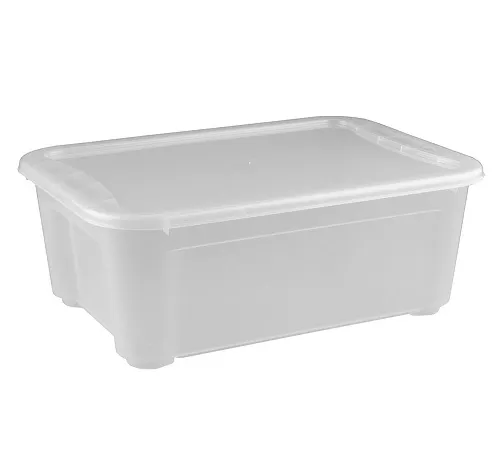 Контейнер для продуктов прямоуг. 16 л. 39*27,5*21,5 см. п/п Кристалл   /1/10/