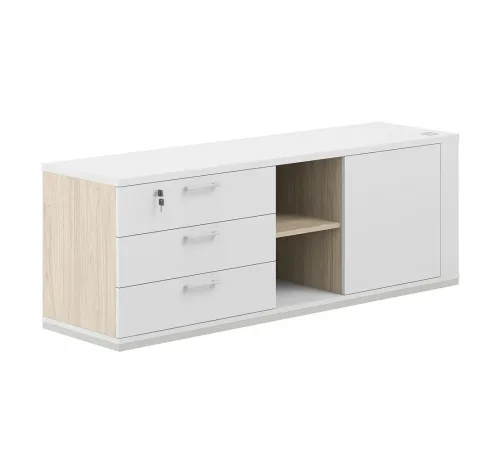 AG.295.AR.WH.WH.L / Тумба опорная 1638х450х580, левая / корпус:равелло, топ/дно:белый, фасады:белый