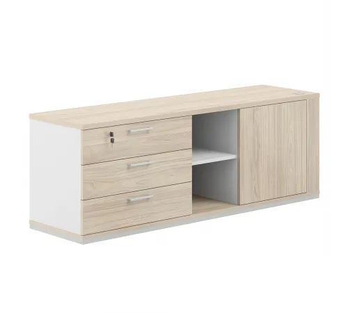 AG.295.WH.AR.AR.L / Тумба опорная 1638х450х580, левая / корпус:белый, топ/дно:ак.равелло, фасады:ак.равелло