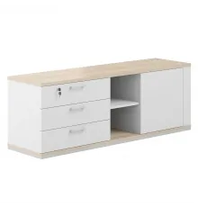 AG.295.WH.AR.WH.L / Тумба опорная 1638х450х580, левая / корпус:белый, топ/дно:ак.равелло, фасады:белый