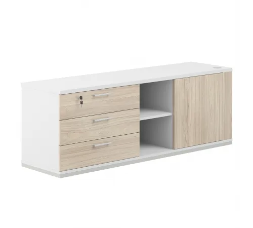 AG.295.WH.WH.AR.L / Тумба опорная 1638х450х580, левая / корпус:белый, топ/дно:белый, фасады:ак.равелло