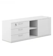AG.295.WH.WH.WH.L / Тумба опорная 1638х450х580, левая / корпус:белый, топ/дно:белый, фасады:белый