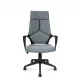 Кресло офисное / IQ / (black plastic, dark grey) черный пластик / темно-серая ткань