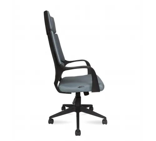 Кресло офисное / IQ / (black plastic, dark grey) черный пластик / темно-серая ткань