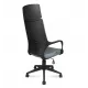 Кресло офисное / IQ / (black plastic, dark grey) черный пластик / темно-серая ткань