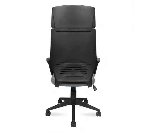 Кресло офисное / IQ / (black plastic, dark grey) черный пластик / темно-серая ткань