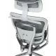 Кресло офисное / Kron aluminium grey / серый пластик / серая сетка / алюминиевая база