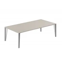 Стол журнальный 1400x700x435 серый камень, каркас алюминий