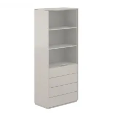 Шкаф высокий со стеклом прозр., 4 ящ., обвязка GS, фасады GS
