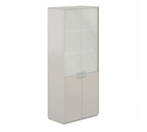 NZ-0351.GS.GS / Шкаф высокий со стеклом мат., обвязка GS, фасады GS / 824х450х1976, обвязка GS, фасады GS, стекло матовое GLM