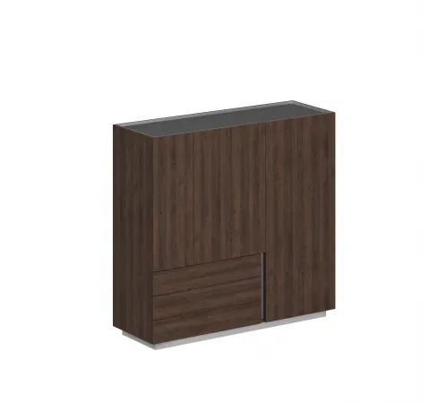 OL-20-17.DT.DT.DT.L / Шкаф 1600x550x1520, левый / корпус: дуб табак, фасады: дуб табак