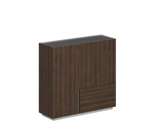 OL-20-17.DT.DT.DT.R / Шкаф 1600x550x1520, правый / корпус: дуб табак, фасады: дуб табак