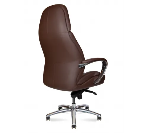 Кресло офисное / Porsche / коричневая экокожа/ алюминий крестовина