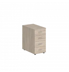 Тумба приставная 400х600х725 с 4 ящ.(метаб), с замком без топа