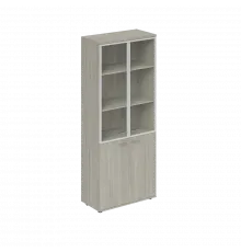 Шкаф высокий 800х400х1955 со стеклом, з.ст HDF