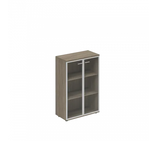 Шкаф средний 800х400х1200 со стеклом, з.ст HDF