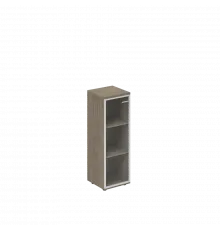Шкаф средний 400х400х1200 со стеклом, з.ст HDF, левый