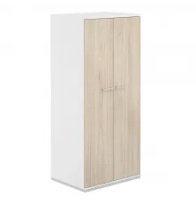 AG.222.WH.WH.AR / Гардероб 800х600х1833 / корпус: белый, топ/дно: белый, фасады: ак.равелло