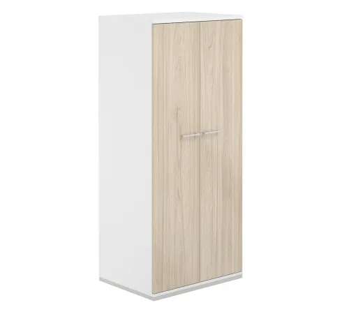 AG.222.WH.WH.AR / Гардероб 800х600х1833 / корпус: белый, топ/дно: белый, фасады: ак.равелло