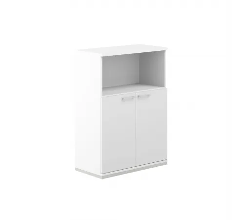 AG.216.WH.WH.WH / Шкаф 3 ур. 800х400х1111 с нишей / корпус: белый, топ/дно: белый, фасады: белый