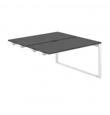 AG.156.AN.V.72.WH  / Рабочая станция комбо 1600х1438х750  / профиль О-образный: 70х20 белый; столешница с вырезом: антрацит