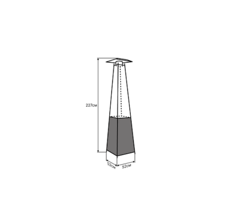 Уличный газовый обогреватель EVA из нержавеющей стали