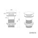 Донный клапан для раковины без перелива Knotlor BM9010BL, черный