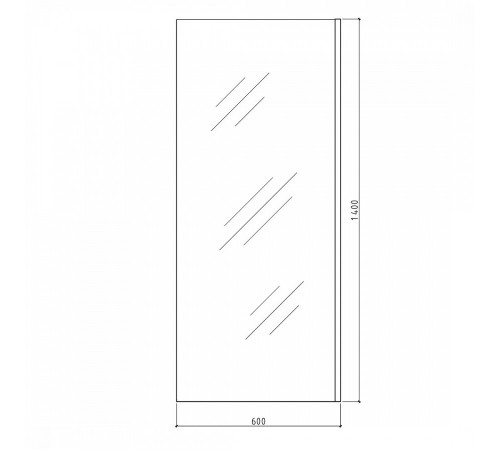 Шторка на ванну 60х140 см Maretti Marta MA41F6014098-560, профиль черный