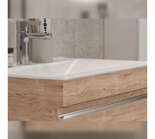 Тумба с раковиной подвесная Velvex Pulsus tp.PUL.PUL.70.1Y дуб сонома, 70 см