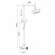 Душевая система с термостатом Rose R1896-6, хром