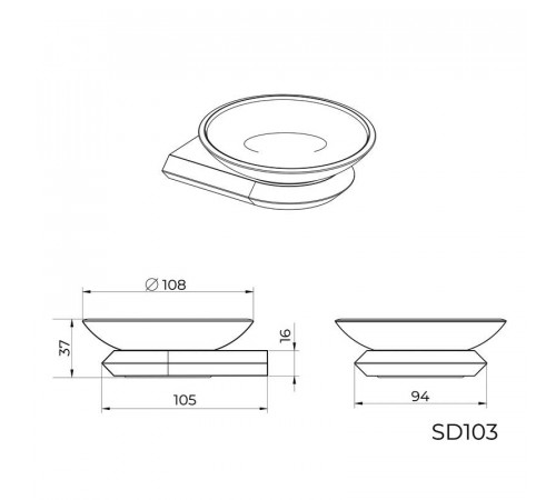 Мыльница Knotlor SD103GM, оружейная сталь
