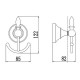 Крючок для ванной комнаты Savol S-06854B, золото