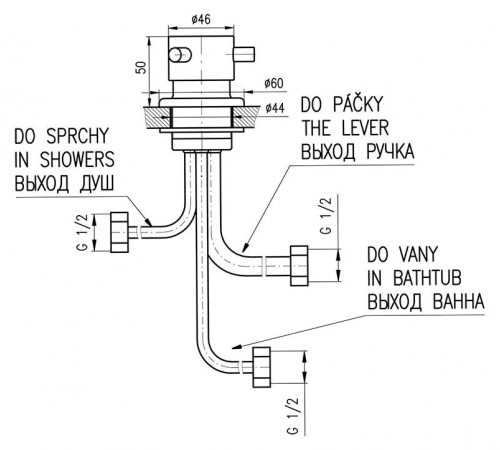 Ручка на борт ванны Rav Slezak MD0448