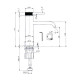 Смеситель на раковину SMARTFLOW SMF0102-A01GD, темный графит