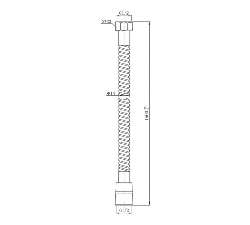 Шланг для душа Raiber RPB-30, черный