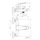 Смеситель для ванны ESKO CT54, хром