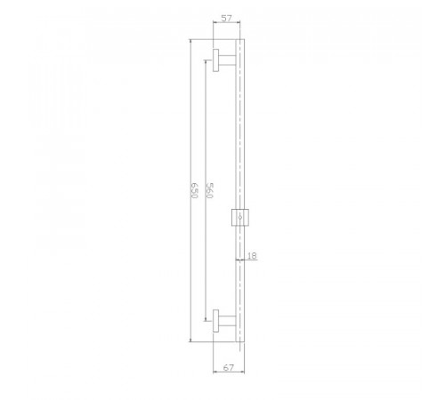 Душевая штанга Haiba HB8012, сталь