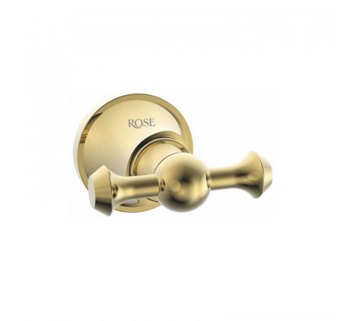 Крючок для ванной комнаты двойной Rose RG1921E, золото