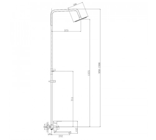 Душевая система Haiba HB24801, сталь