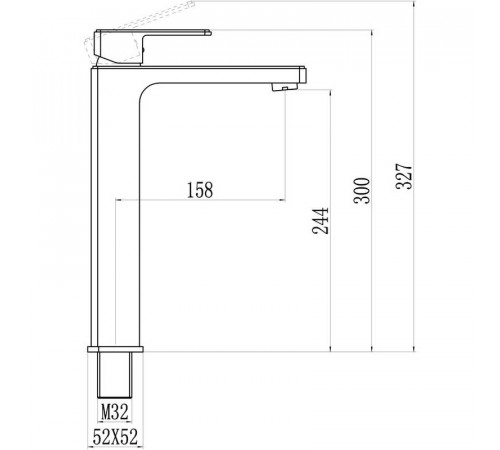 Смеситель для раковины Savol S-600701G, хром