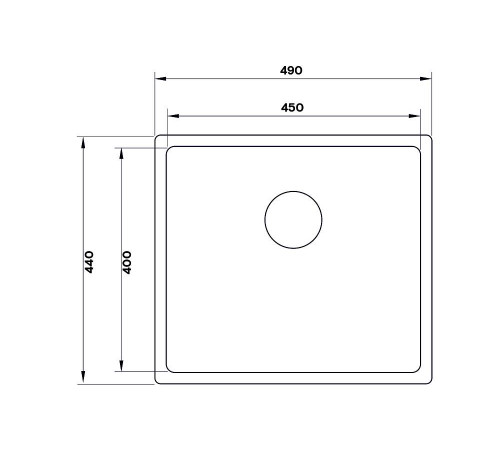 Кухонная мойка UKINOX Techno TEB450.400 -GT10P, 40*45
